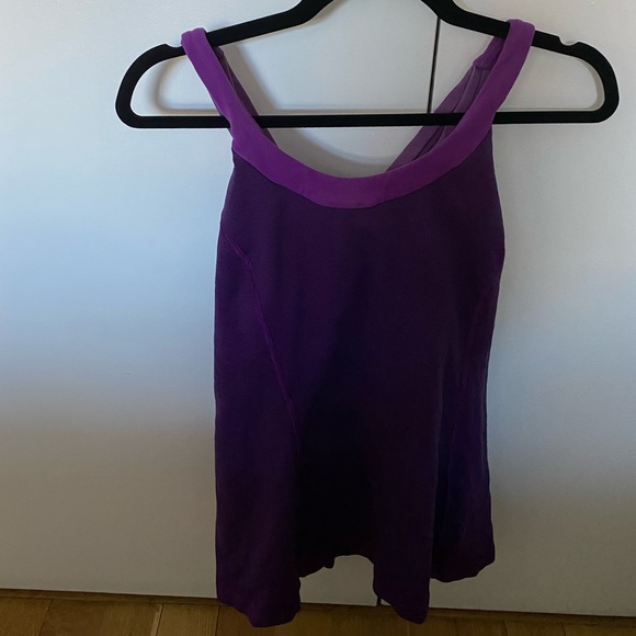 Lululemon Purple Cross-Back Workout tank size 12 - Picture 3 of 3